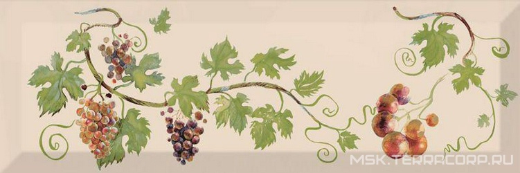 Декор Absolut Keramika Monocolor 10x30 Decor Grapes 02 10x30 AK0754