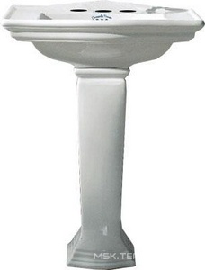 Раковина 69,5х50хh18см, с 3 отв. д/смесителя, креплен. в компл.,  ZZ Devon & Devon Westminster IBLG(3)FWES
