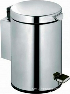 Ведро для мусора настенное, 210(240)хh258мм, 3л., (цв. хром Finish, полированная нерж.сталь)  ZZ Keuco Plan 14977 010000
