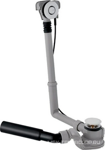 Слив-перелив для стандартн. ванн с кнопкой слива, поворотн. ручка и крышка сливного отверстия в компл. (цв. хром) Geberit Uniflex ZZ Geberit Универсал 150.755.21.1