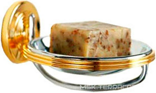 Мыльница настенная (хром/золото)  ZZ Pomd'or Dina 16.60.01.003