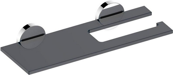 Держатель для  т/б, с полочкой 330х126мм, (цв.хром/серый),  ZZ Keuco Edition 90 19 073 018 000