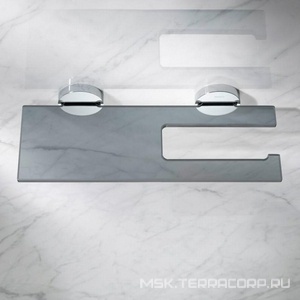 Держатель для  т/б, с полочкой 330х126мм, (цв.хром/серый),  ZZ Keuco Edition 90 19 073 018 000