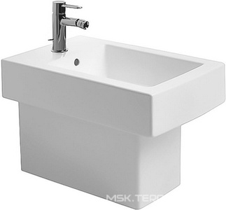 Биде напольное 37х57см, с 1 отв. для смесителя, (крепёж к полу в компл.),  ZZ Duravit Vero 2240100000