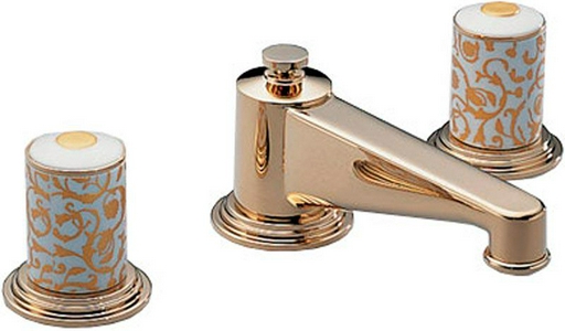 Смеситель для раковины на 3 отв. с дон.клапаном, золото,  ZZ THG Froufrou G2P-F01-00151