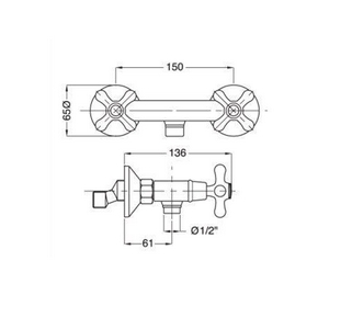 Смеситель для душа, (цв. бронза),  ZZ Gaia Newport RB046 BR