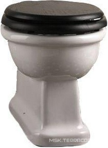 Чаша унитаза 38х52хh40см, без сиденья, для "Среднего" и "Высокого"  бачка (крепл. к полу в компл.) цв. белый   ZZ Devon & Devon Etoile IBWCET