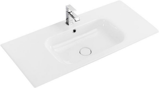 Раковина (ПРОДАЖА ТОЛЬКО C БАЗОЙ ПОД РАК.)1000х460мм, 1 отв.д/смесит., с переливом, (керамика, цв.белый), Cezares ZZ Cezares Универсал CZR-NAT-100-LVB