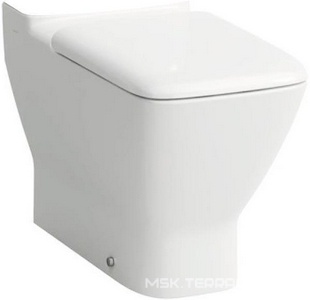 Чаша напольного унитаза, выпуск в стену, (без сиденья), крепл. в компл.,  ZZ Laufen Palace 8.2470.6.000.231.1