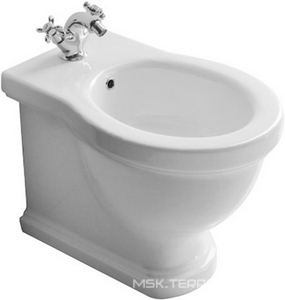 Биде напольное (пристенное) 55х38хh42см, с 3 отв.д/смесителя, (крепёж к полу в копл.),  ZZ Galassia Ethos 8438