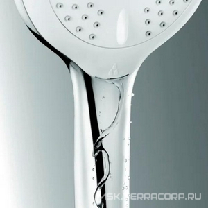 Душевая система  с термостатом (смеситель, стойка, верхний душ, ручная лейка, держатель, шланг), xром Kludi Freshline 6709205-00