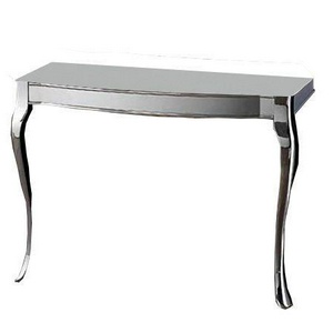 Консоль металл. 1080хh845х582мм, со столешницей из мрамора Bianco Carrara c 1 отв.д/смесителя, рак. Westminster в компл., (металл/хром),  ZZ Devon & Devon Jacqueline DEJACQCARCR/LS 1 fori