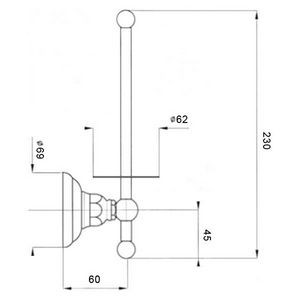 Держатель для запасного рулона т/б (цв. золото),  ZZ Nicolazzi Classica 1497 GO