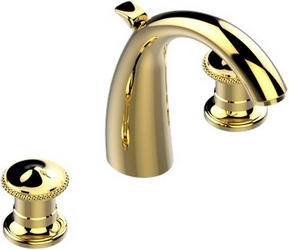 Смеситель на раковину, на 3 отв., с д.к. (цв. золото (Dore)) Vendome ZZ