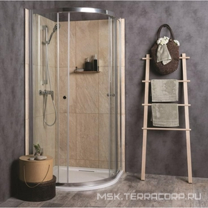 Душ.уголок  90x90х190 см, раздвиж. двери, проф.хром,стекло прозрачное, БЕЗ поддона (арт.E62444-F-00) ZZ Jacob Delafon Serenity E14R90-GA