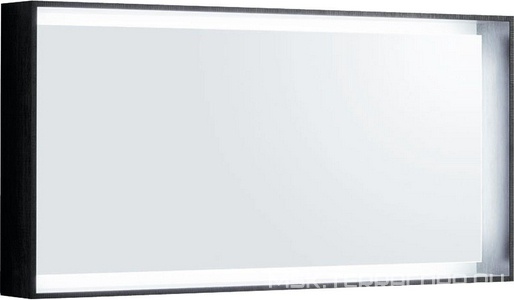 Зеркало 1184х584х140мм, в раме, со светодиодной LED 12V / 37,5W подсветкой по контуру, (цв. тёмный дуб), крепёж в компл.,  ZZ Geberit Citterio 500.570.JJ.1