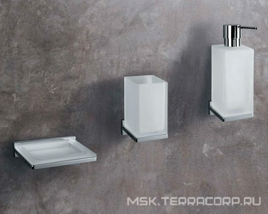 Дозатор для жидкого мыла настенный, (стекло матовое / хром),  Colombo Look B9316.000