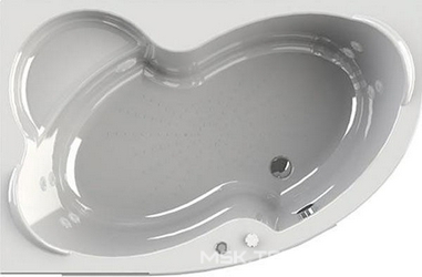 Акриловая ванна Radomir Wachter Ирма 2 L с гидромассажем и экраном, форсунки белые 150x97x48 Radomir wachter s356099