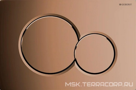 Клавиша двойного смыва (пластик, цв.латунь) "" XX Geberit Samba 115.770.DT.1