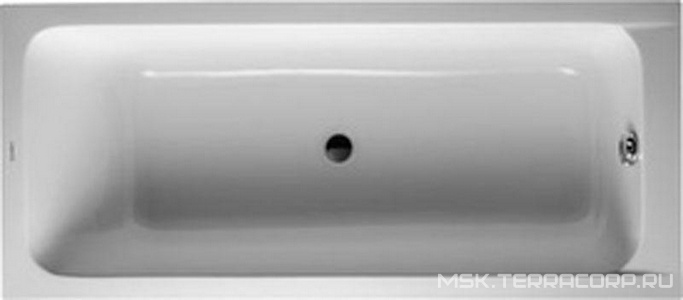 Ванна 1700х750хh420мм, выпуск в центре (без ножек и удлиненного сифона)  ZZ Duravit D-Code 700099 00 0 00 0000