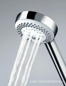 Душевая стойка для ванны/душа c изливом, верхний душ 200мм, душ лейка, душ.шланг 1600мм, хром Kludi Logo 6808305-00