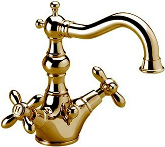 Смеситель для раковины, с д/к, (цв. золото)  ZZ Gaia Avebury RB 8034 OR