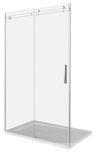 Душевое ограждение "Пуэрта" 1200 мм  (для Г-образного или от "стены до стены") проф.хром, прозрачн.стекло, БЕЗ поддона, БЕЗ боковой части Good Door PUERTA ПУ00005