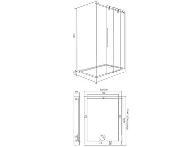 Душевое ограждение "Пуэрта" 1200 мм  (для Г-образного или от "стены до стены") проф.хром, прозрачн.стекло, БЕЗ поддона, БЕЗ боковой части Good Door PUERTA ПУ00005
