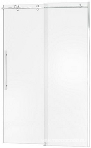 Душевое ограждение "Пуэрта" 1200 мм  (для Г-образного или от "стены до стены") проф.хром, прозрачн.стекло, БЕЗ поддона, БЕЗ боковой части Good Door PUERTA ПУ00005