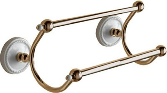 Полотенцедержатель двойной 60см, (керамика/латунь)  ZZ Devon & Devon Dorothy DOR412ОТ