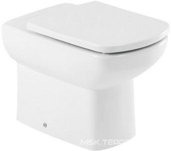 Унитаз приставной Дама Сенсо гор.выход, без крышки-сидение, белый ZZ Roca Dama Senso 347517000