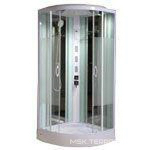 Душевая кабина с гидромассажем  82-4 white 1000*1000*2150, профиль белый, передняя стенка - экранированное стекло,задняя - зеркальное,низкий поддонZZ Graham F F 82-4/1000*1000