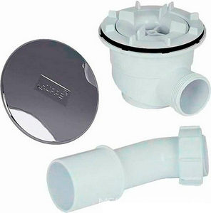 Набор деталей для слива (сифон для поддона) с круглой крышкой сливн. отверст.,(цв. хром),для поддонов со сливн. отв. 90мм, Xerano ZZ Huppe Huppe Purano 508055R91