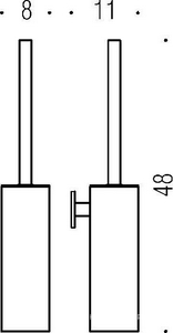 Ёрш настенный, хром,  Colombo Look B1607.000