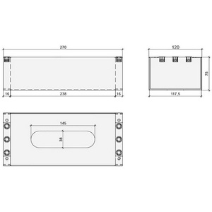 Держатель для бумажных салфеток 270хh76х120мм, крепёж на магнитах к полочке зеркал арт.арт.A379 / A380, (цв. NH каштан),  XX Villeroy & Boch My nature B00159NH
