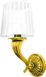 Светильник настен., (держатель цв.золото, абажур цв. белый),  XX Clarberg Elegance 3014/M/ORO белый