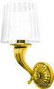 Светильник настен., (держатель цв.золото, абажур цв. белый),  XX Clarberg Elegance 3014/M/ORO белый