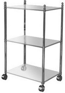 Этажерка передвижная, на колёсиках, h72х45х32см (хром),  ZZ Pomd'or Dina 16.91.71.002