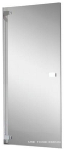 Дверь распашная L (левая), (86/90,5хh191см, неподвижн. сегм. 17см, стекло 6мм, GL прозр.,фурн. 05 bril, хром) E-Lite ZZ Provex Elegance 0004NE-05GL-L