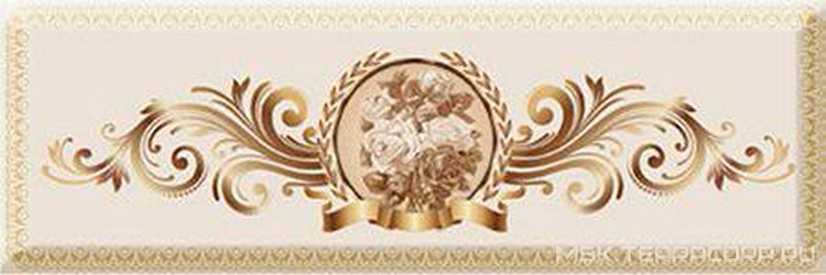 Декор Absolut Keramika Monocolor 10x30 Decor Medallion Flower 03 10x30 AK1049