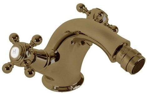 Смеситель для биде, с д/к, (цв. бронза),  ZZ Cezares Golf GOLF-BS1-02