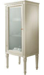 Витрина 51хh115х35см, 1 стекл. дверь петли слева, две полки, (без мрам. столешницы), цвет лакиров.беж., (фурнит.золото), Loira Z XXZ