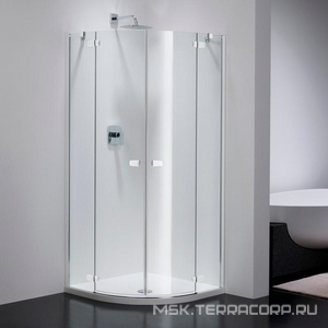 Душ каб. (1/2 душ.кабины!!! Левая часть) распашная дверь с неп.сегм., 1/4 круга, R=550, (90х90хh195см, стекло 6мм, прозр, фурн. полир.ал/хром) ZZ Provex Combi 6004 CR 05GL L