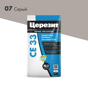 Затирка  1-6мм (серый) 5кг ZZ Церезит CE 33 2092225