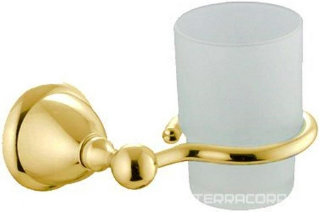 Стакан настенный, (стекло матовое, держатель цв. золото),  ZZ Fima Carlo Frattini Style F6043/1OR