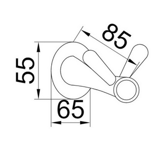 Крючок двойной CHIARO, крепеж в комплекте, золото ZZ Boheme Chiaro 10506