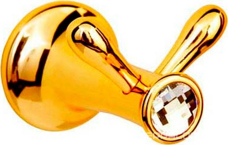 Крючок двойной CHIARO, крепеж в комплекте, золото ZZ Boheme Chiaro 10506