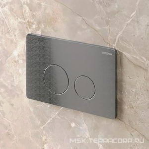 Клавиша смыва, двойной смыв, нержавеющая сталь, цв. оружейная сталь Grossman Classic 700.K31.05.42M.42M