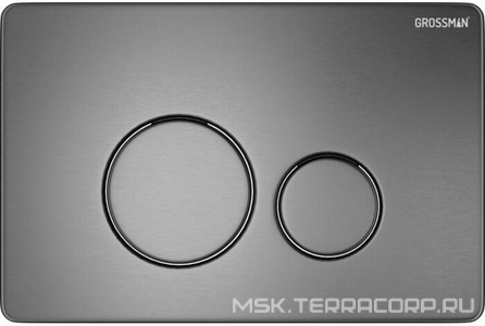 Клавиша смыва, двойной смыв, нержавеющая сталь, цв. оружейная сталь Grossman Classic 700.K31.05.42M.42M