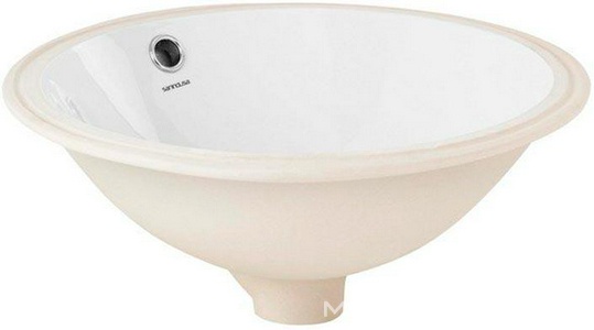 Раковина для установки под столешницу, круглая d40(46)хh13,5см,  ZZ Sanindusa Arc 108760004